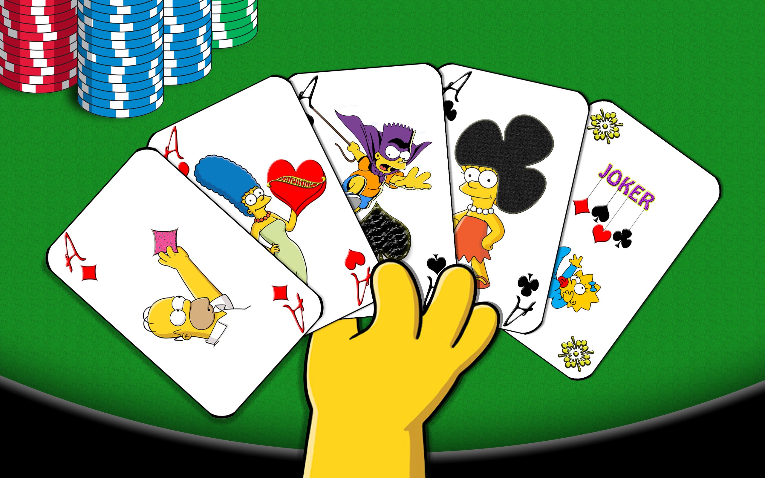 Wallpapers Cartoons The Simpsons Simpsons' Poker