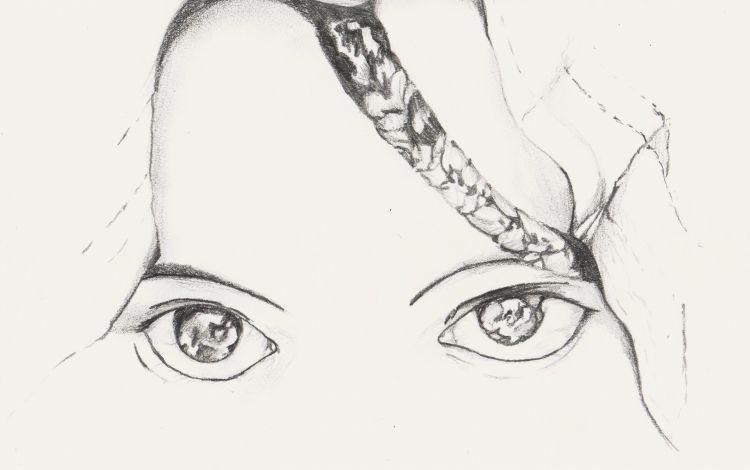 Wallpapers Art - Pencil Portraits Regard de femme Touareg.