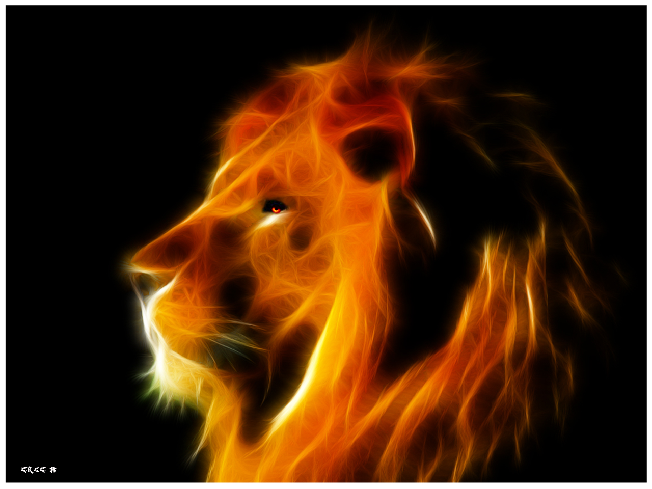 Fonds d'cran Animaux Flins - Lions LION FRACTAL