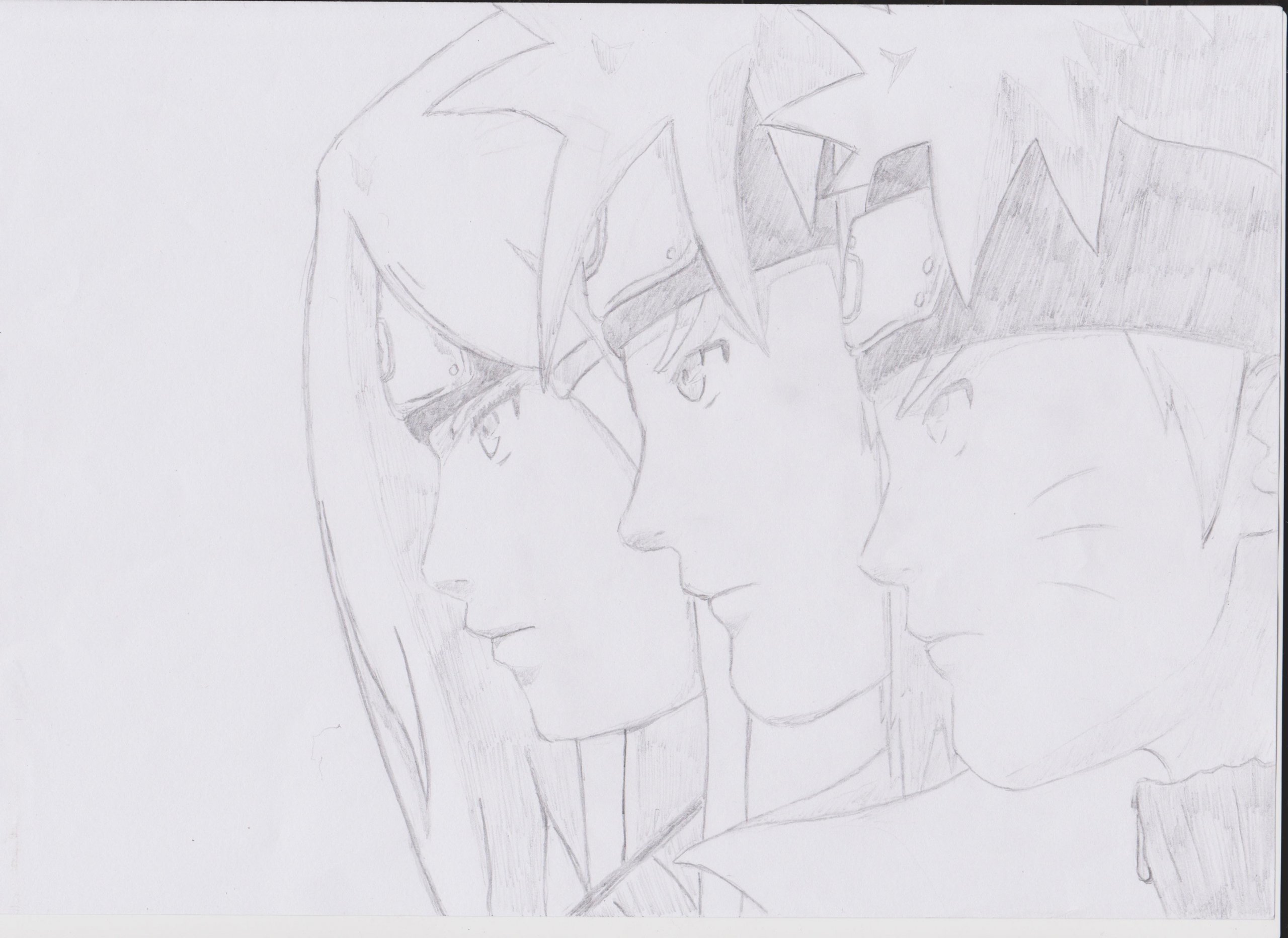 Fonds d'cran Art - Crayon Manga - Naruto naruto, minato, kushina ; Une ligne d'exception :D