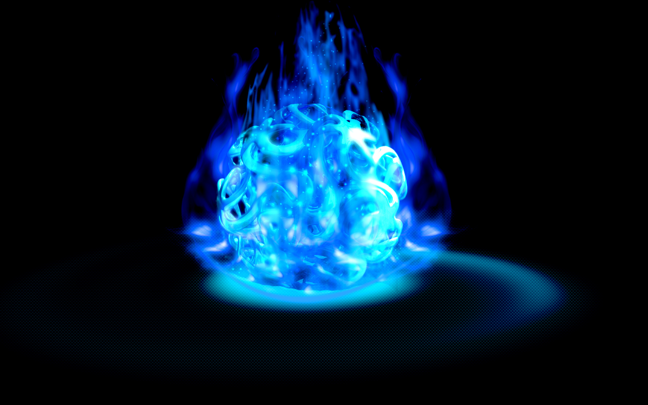 Fonds d'cran Art - Numrique Abstrait flamme bleu