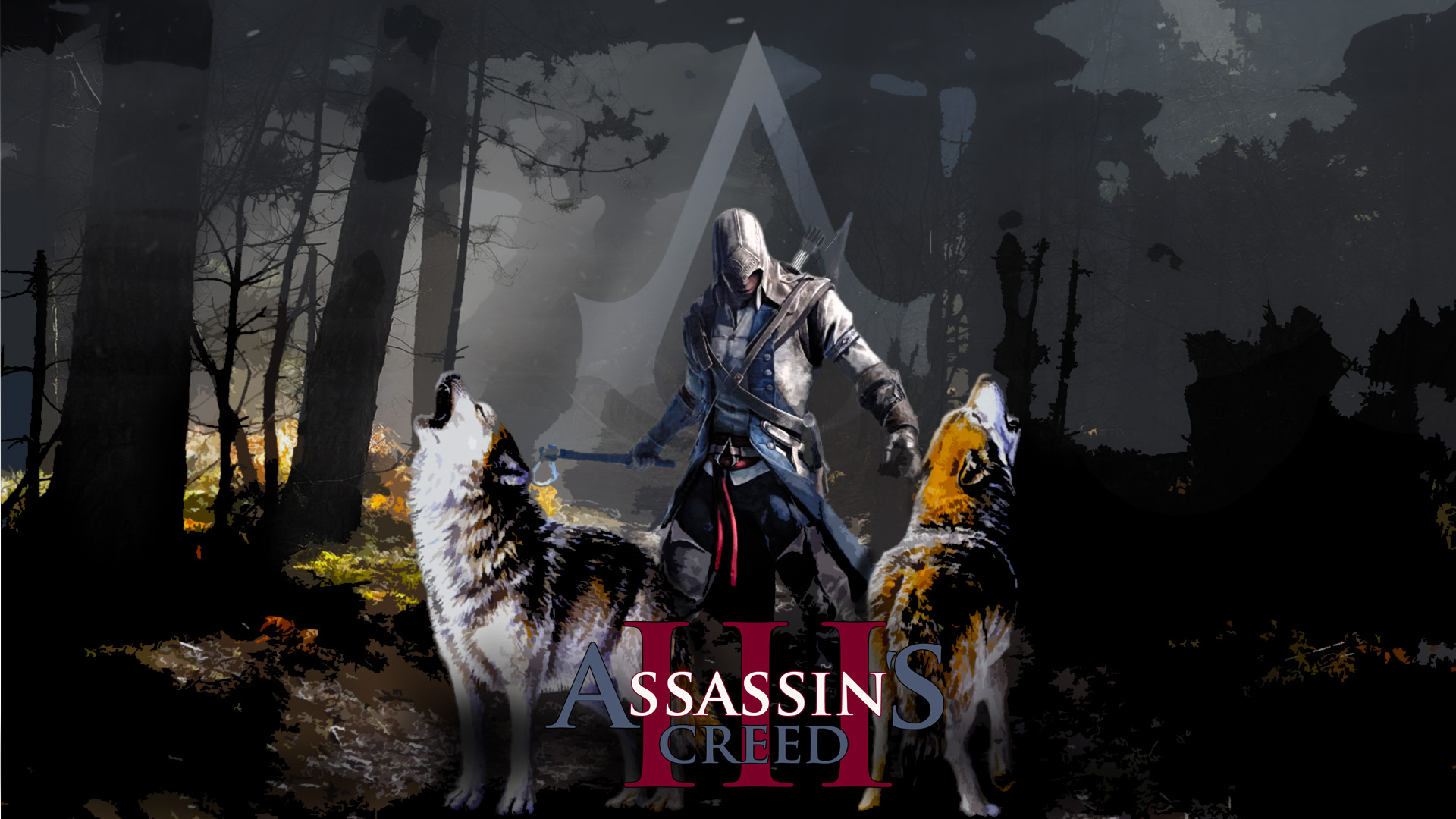 Wallpapers Video Games Assassin's Creed 3 Connor with wolfs in the hood