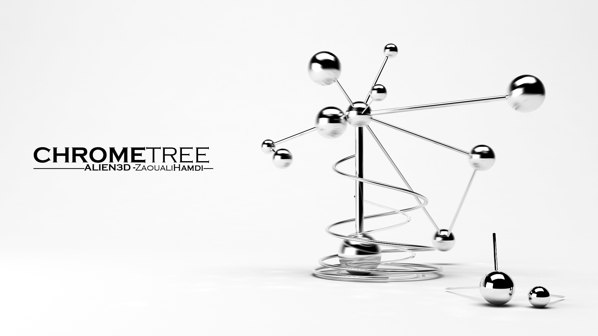 Wallpapers Digital Art 3D Chromeballtree