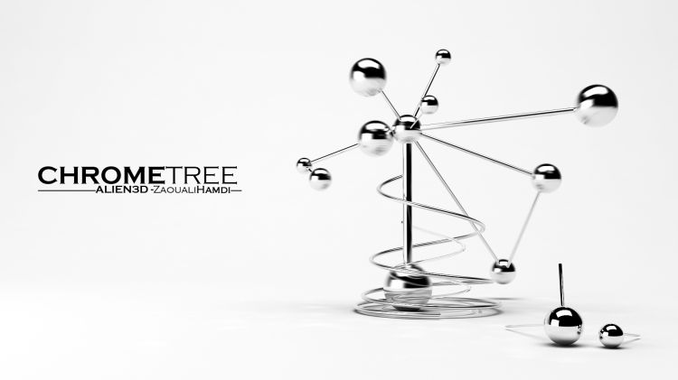 Wallpapers Digital Art 3D Chromeballtree