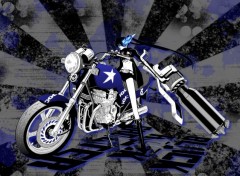  Manga Black rock shooter sur moto !