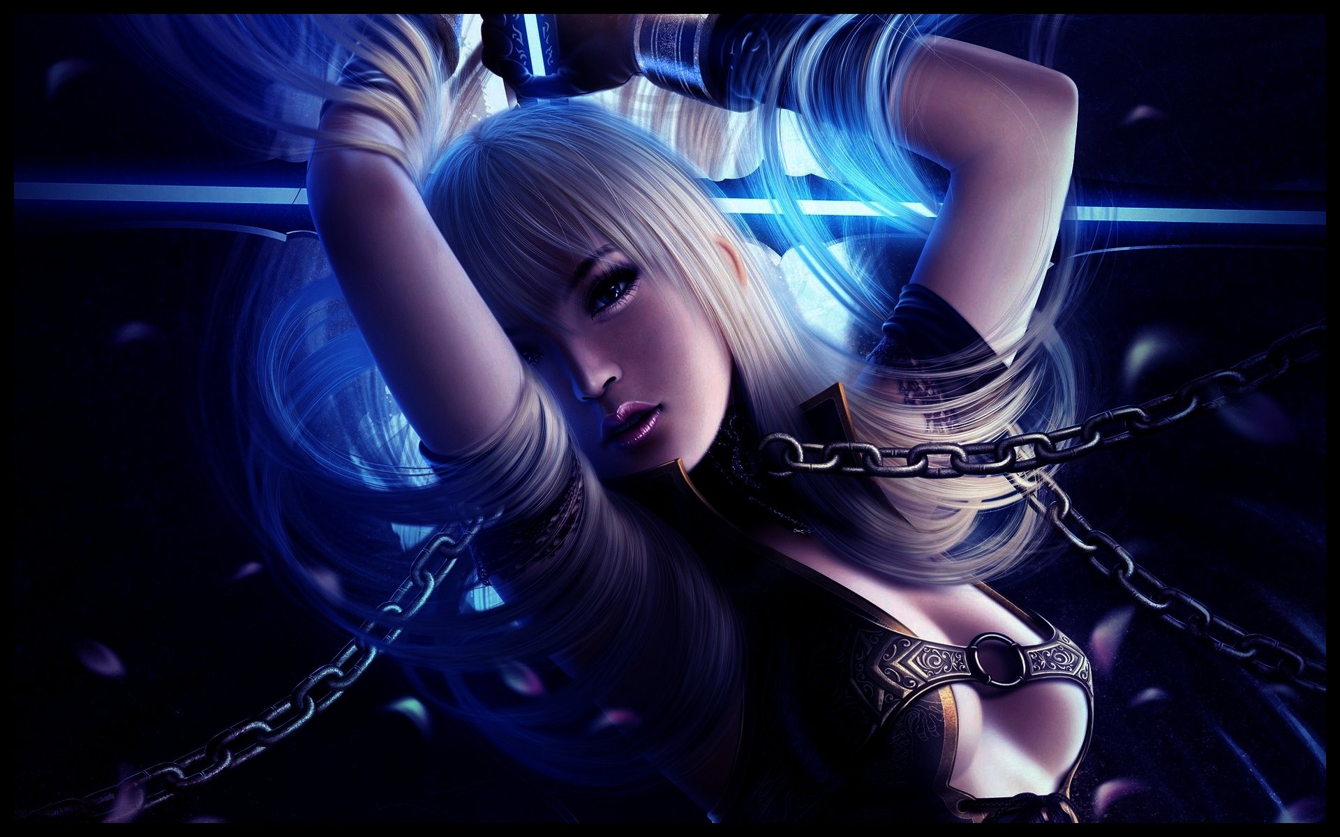 Wallpapers Fantasy and Science Fiction Women Guerriere enchaine