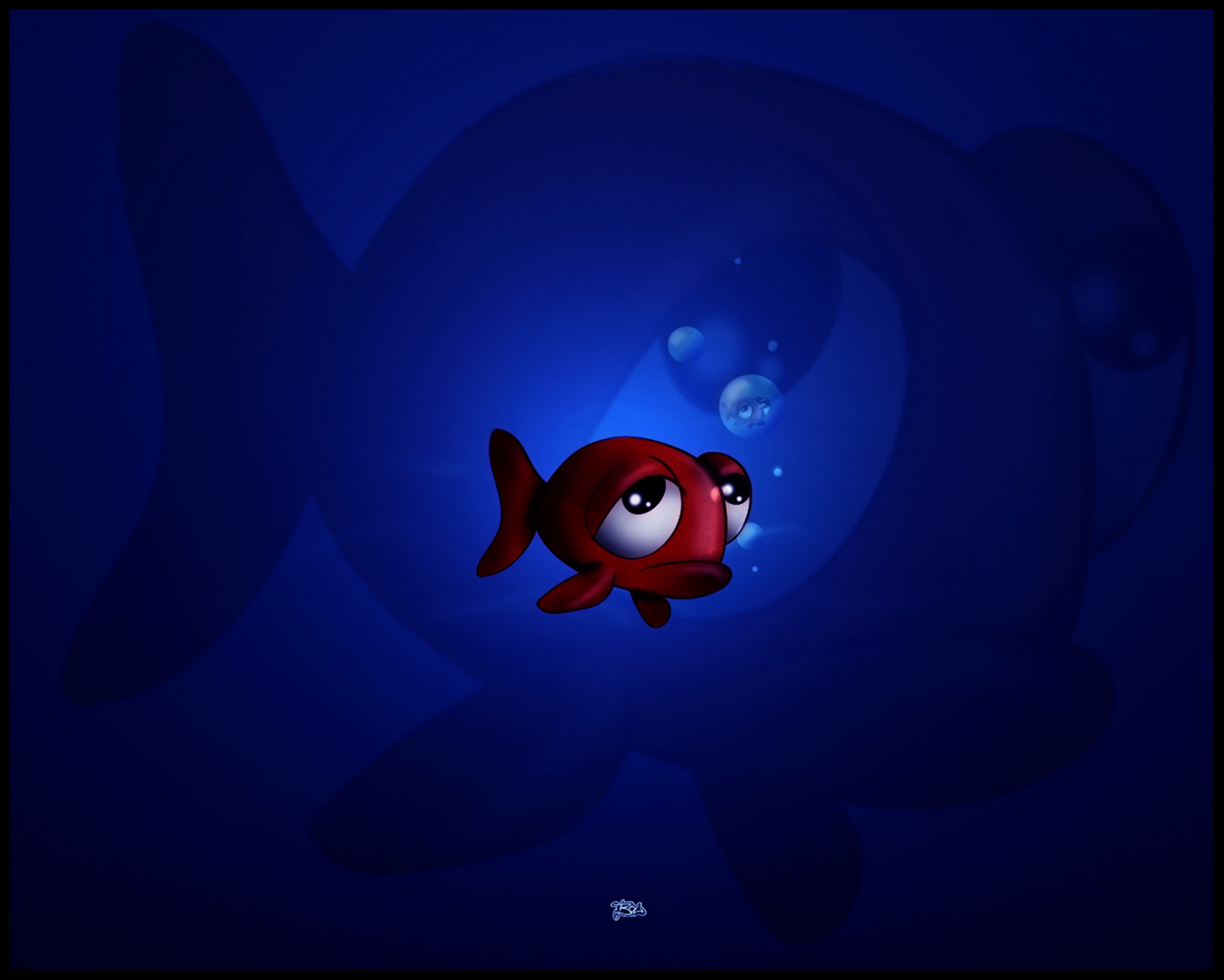 Wallpapers Digital Art Animals poisson rouge