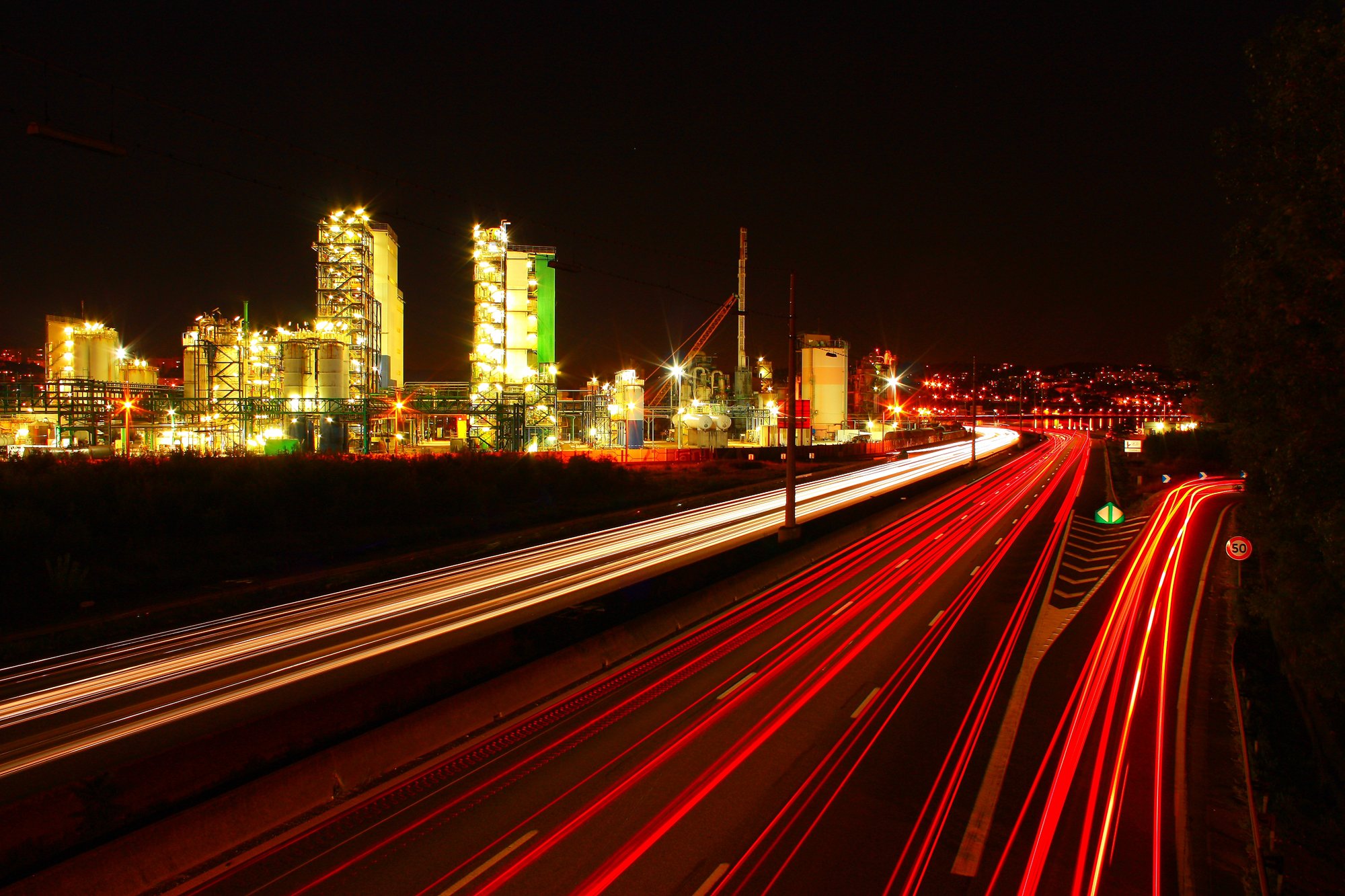 Wallpapers Constructions and architecture Roads - Motorways A7 de nuit