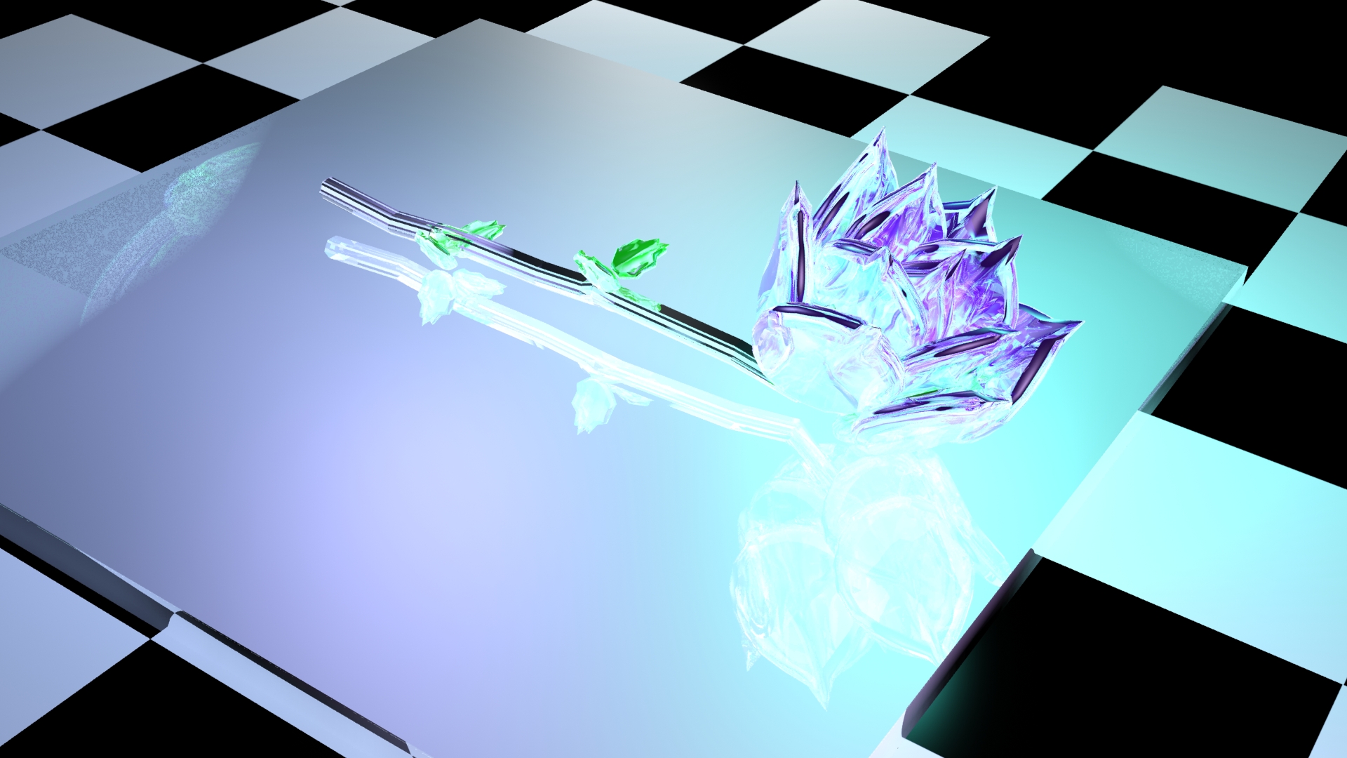 Fonds d'cran Art - Numrique 3D - Studio Max Glass Rose