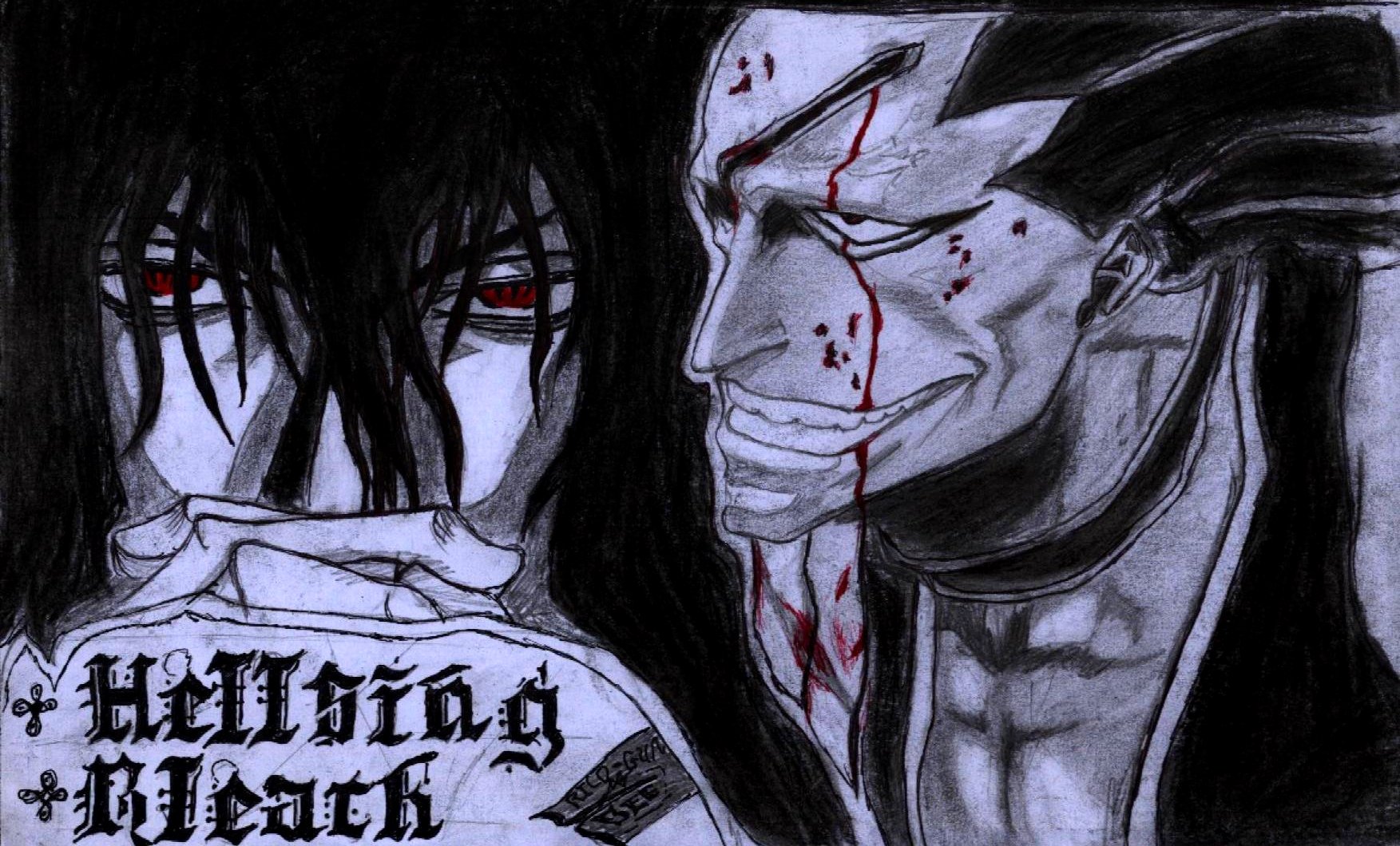 Wallpapers Art - Pencil Manga - Hellsing Hellsing Bleach