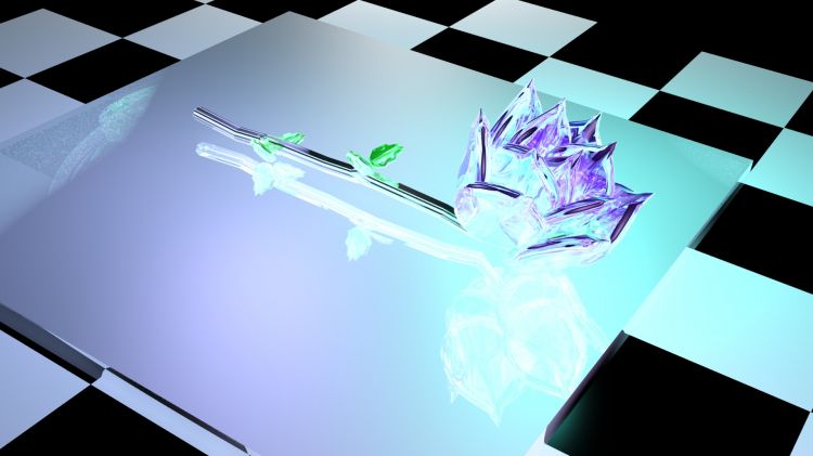 Fonds d'cran Art - Numrique 3D - Studio Max Glass Rose