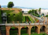  Constructions et architecture Chateau de Montjuc (Barcelone) - TILT-SHIFT