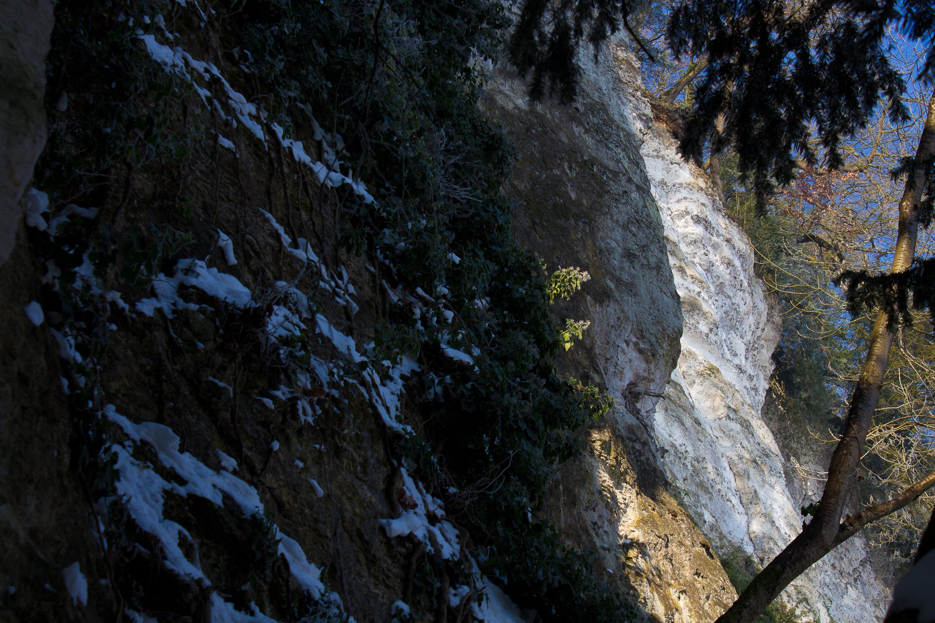 Fonds d'cran Nature Falaises falaise seino-marine enneige