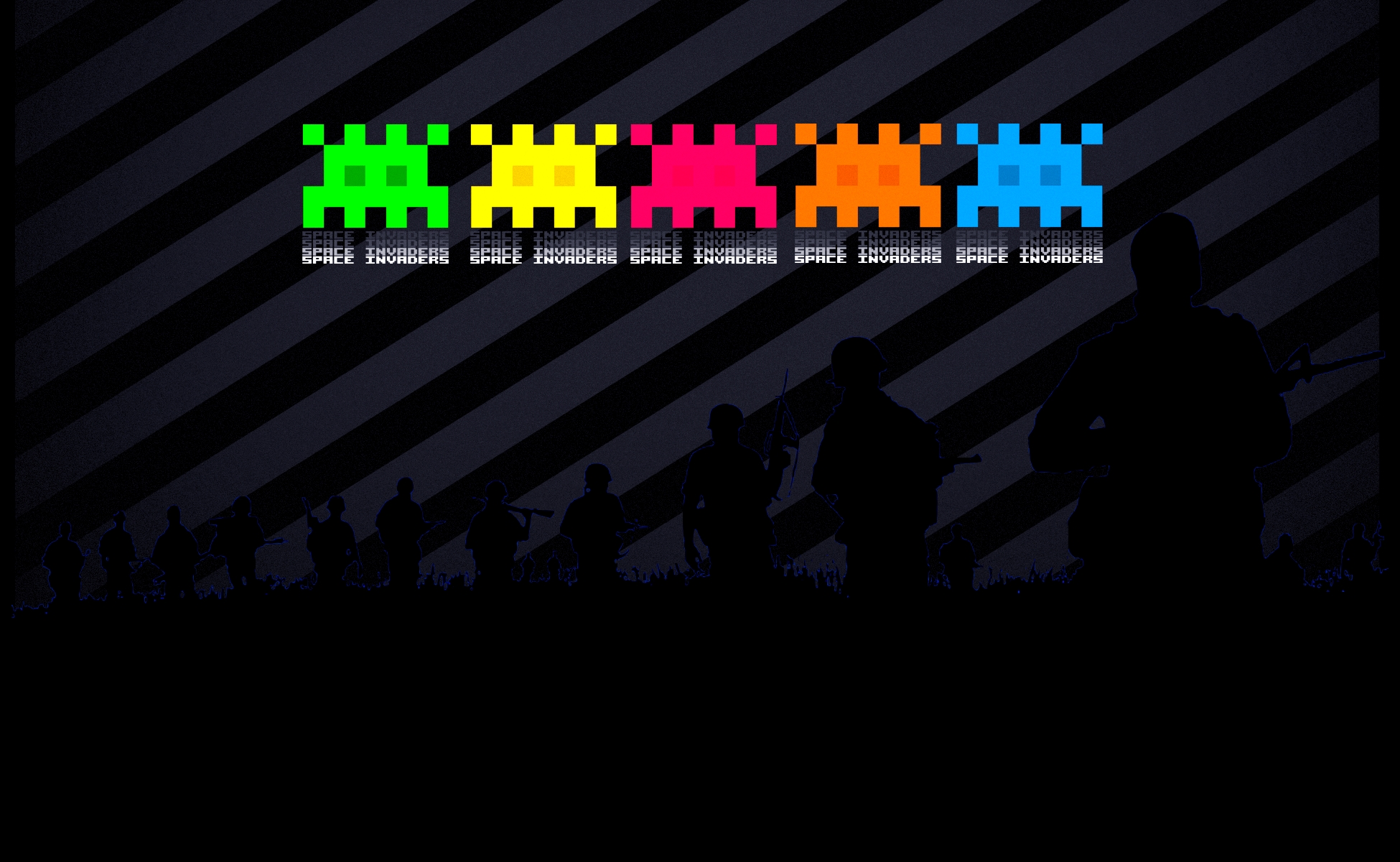 Fonds d'cran Jeux Vido Space Invaders Platoon v/s Spice Invader's