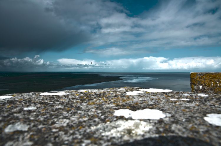 Fonds d'cran Nature Mers - Ocans - Plages Vue d'un Rampart du Mont St Michel