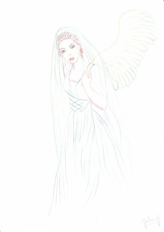 Wallpapers Art - Pencil Fantasy - Angels Un ange