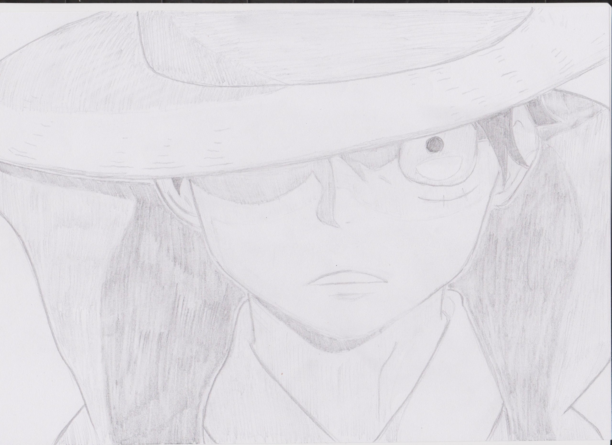 Fonds d'cran Art - Crayon Manga - One piece Monkey D Luffy