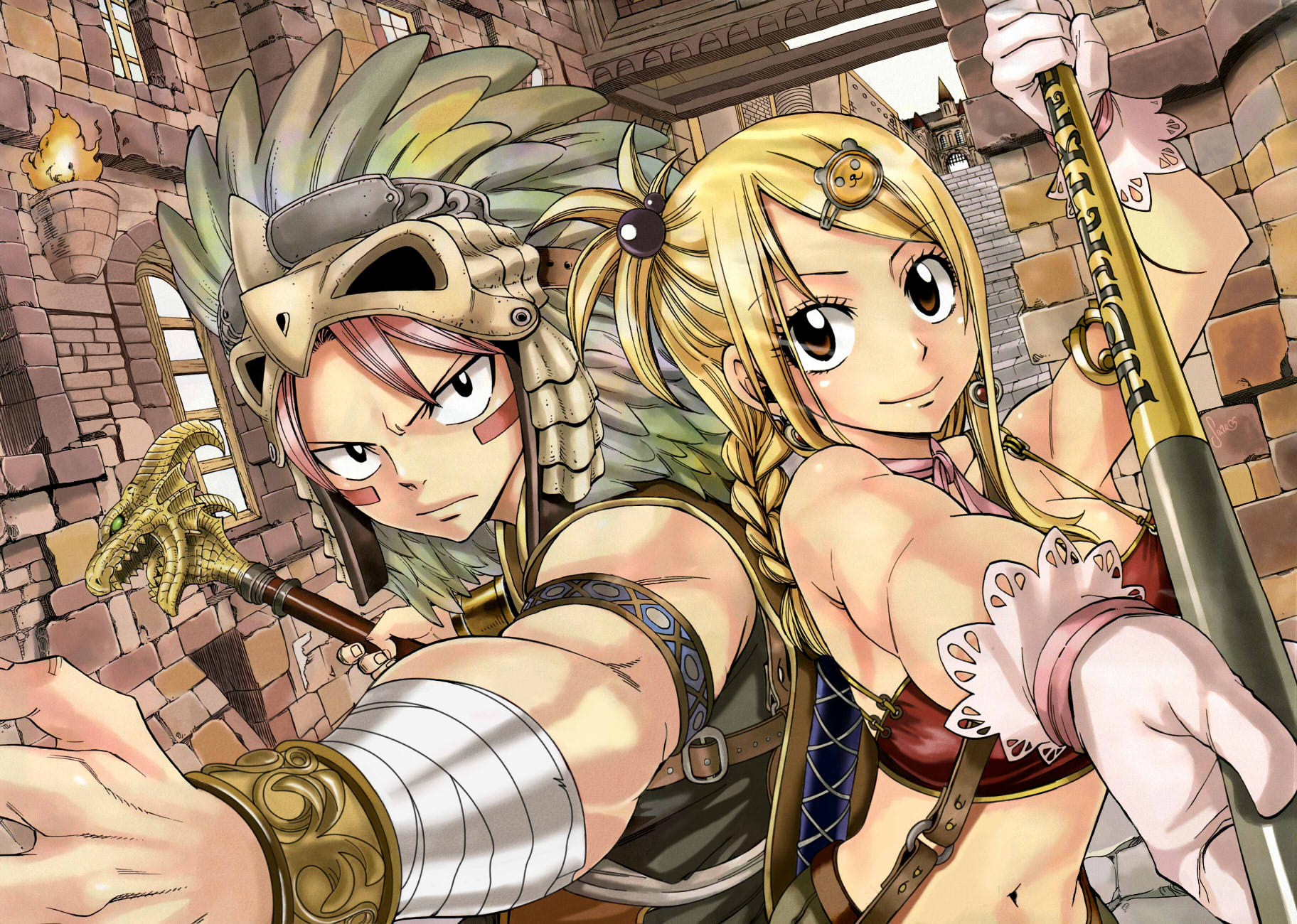 Fonds d'cran Manga Fairy Tail Natsu et Lucy 