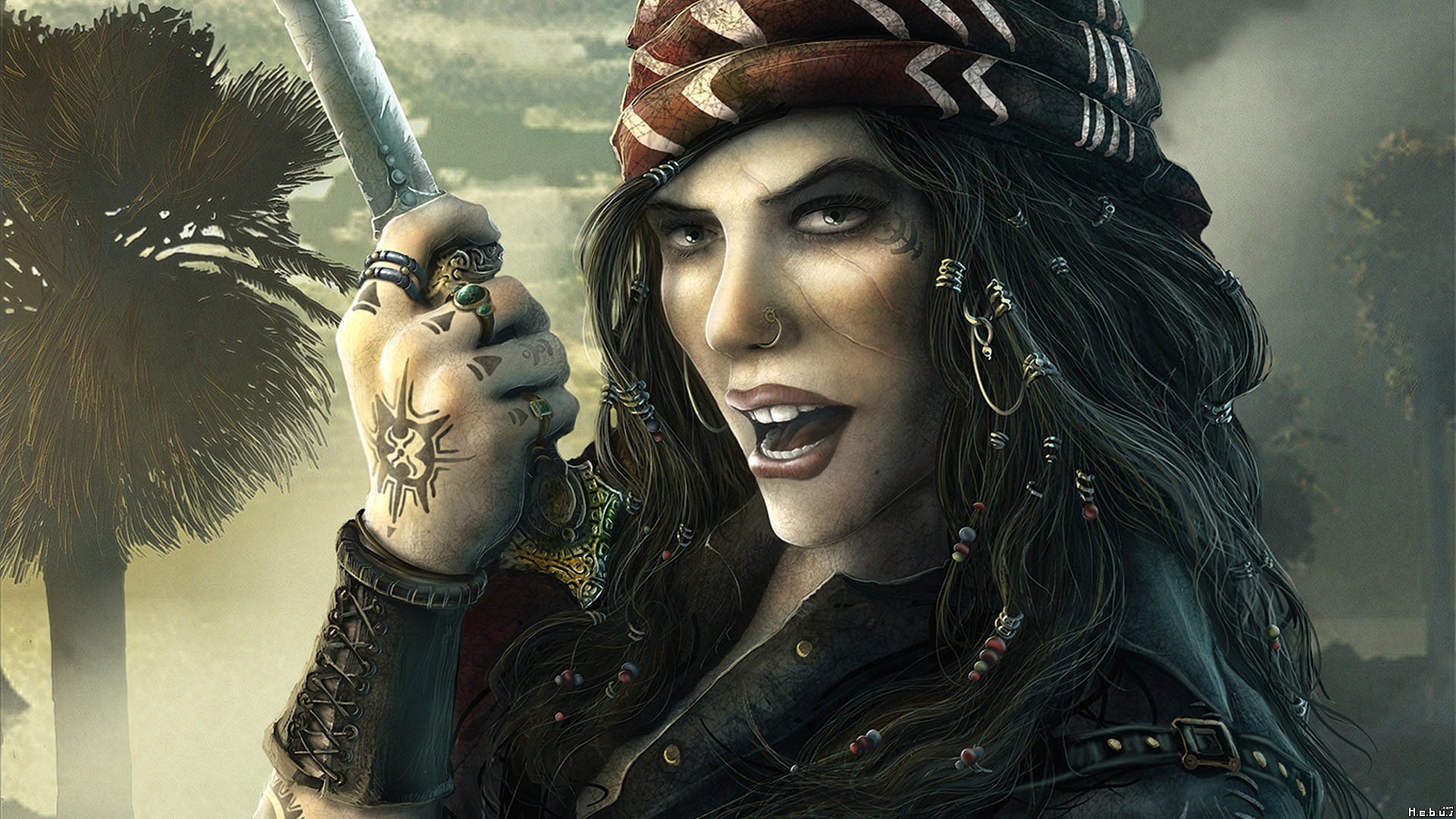 Wallpapers Fantasy and Science Fiction Pirates Charlotte par Kerem Beyit