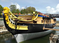  Boats  l' hermione: fregatte en construction (rochefort)