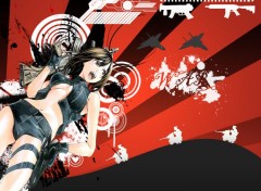  Digital Art anime girl WAR