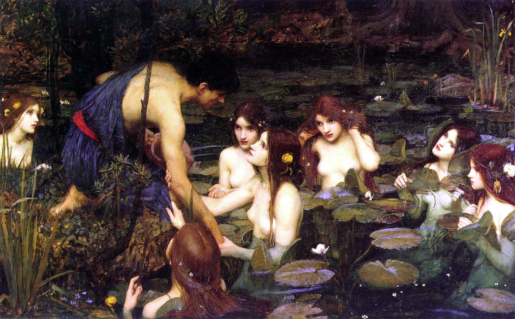 Wallpapers Art - Painting Historical Hylas et les nymphes 