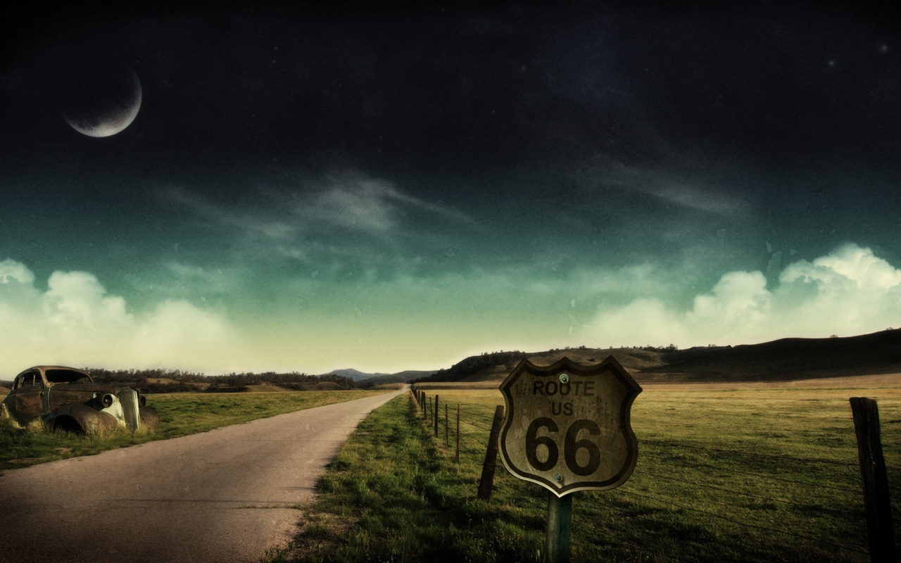 Wallpapers Digital Art Nature - Landscapes Route 66