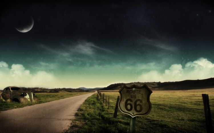 Wallpapers Digital Art Nature - Landscapes Route 66