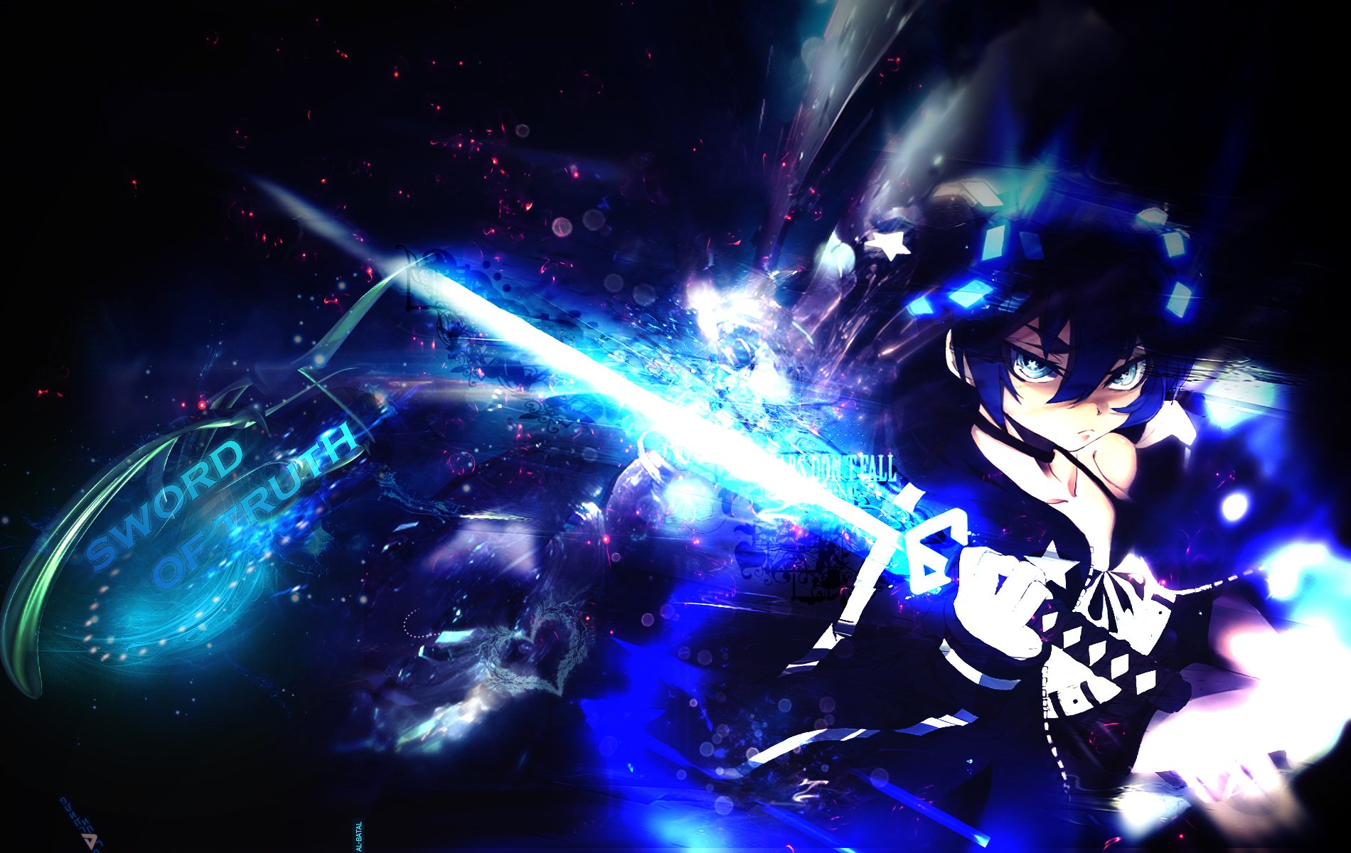 Fonds d'cran Manga Black Rock Shooter sword of truth 