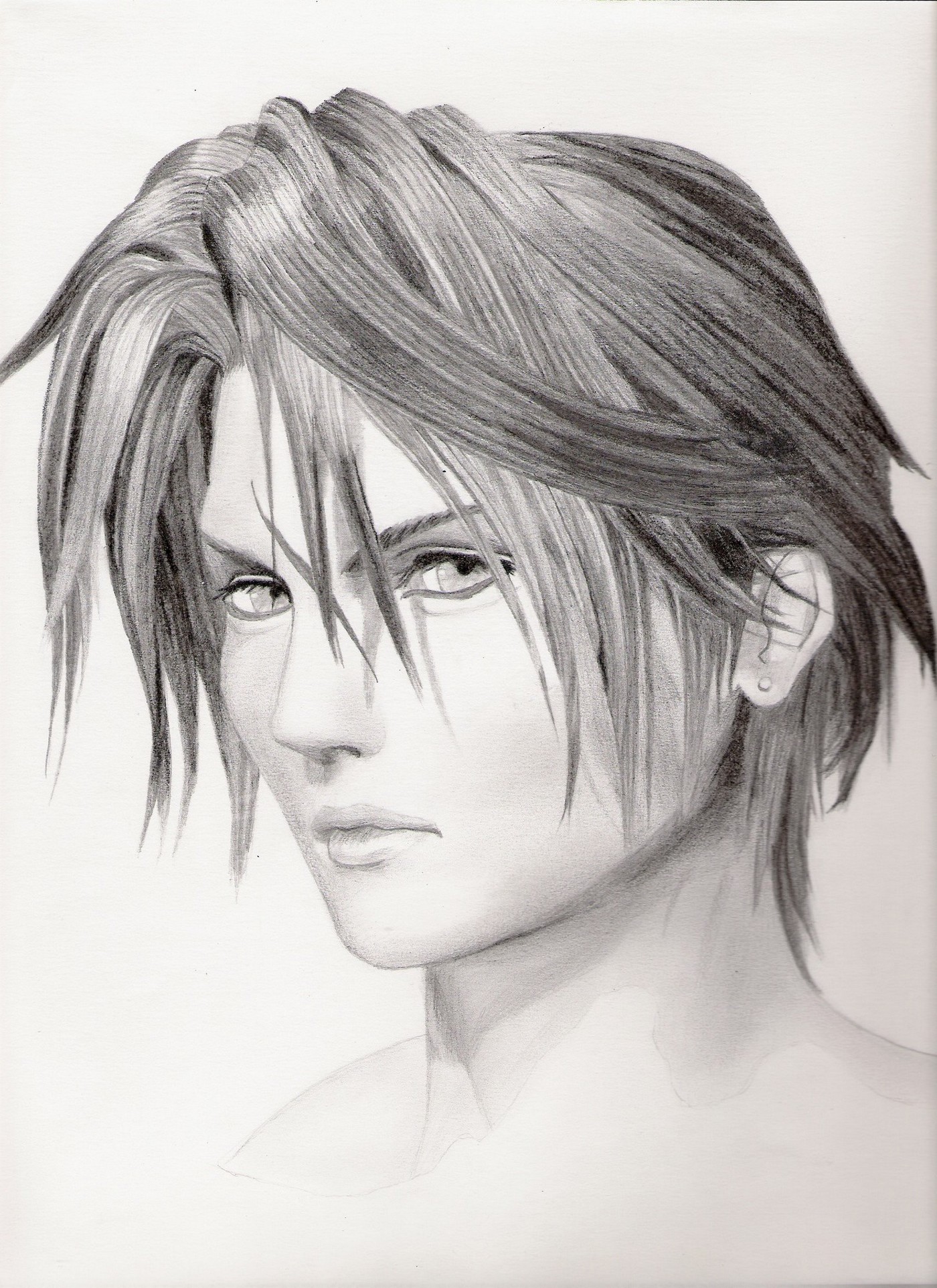 Fonds d'cran Art - Crayon Jeux Vido Squall (FF VIII)