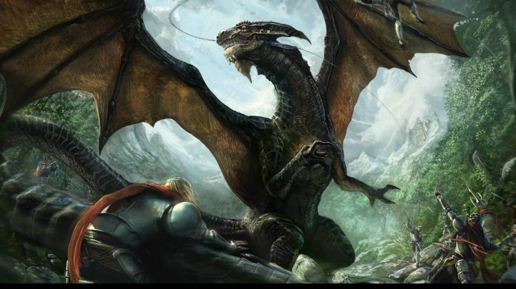 Fonds d'cran Fantasy et Science Fiction Cratures : Dragons Wallpaper N301004