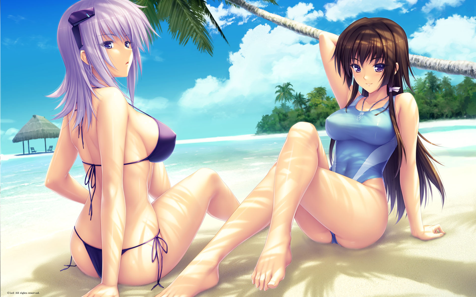 Fonds d'cran Manga Muv Luv Total Eclipse Cryska Barchenowa & Takamura Yui