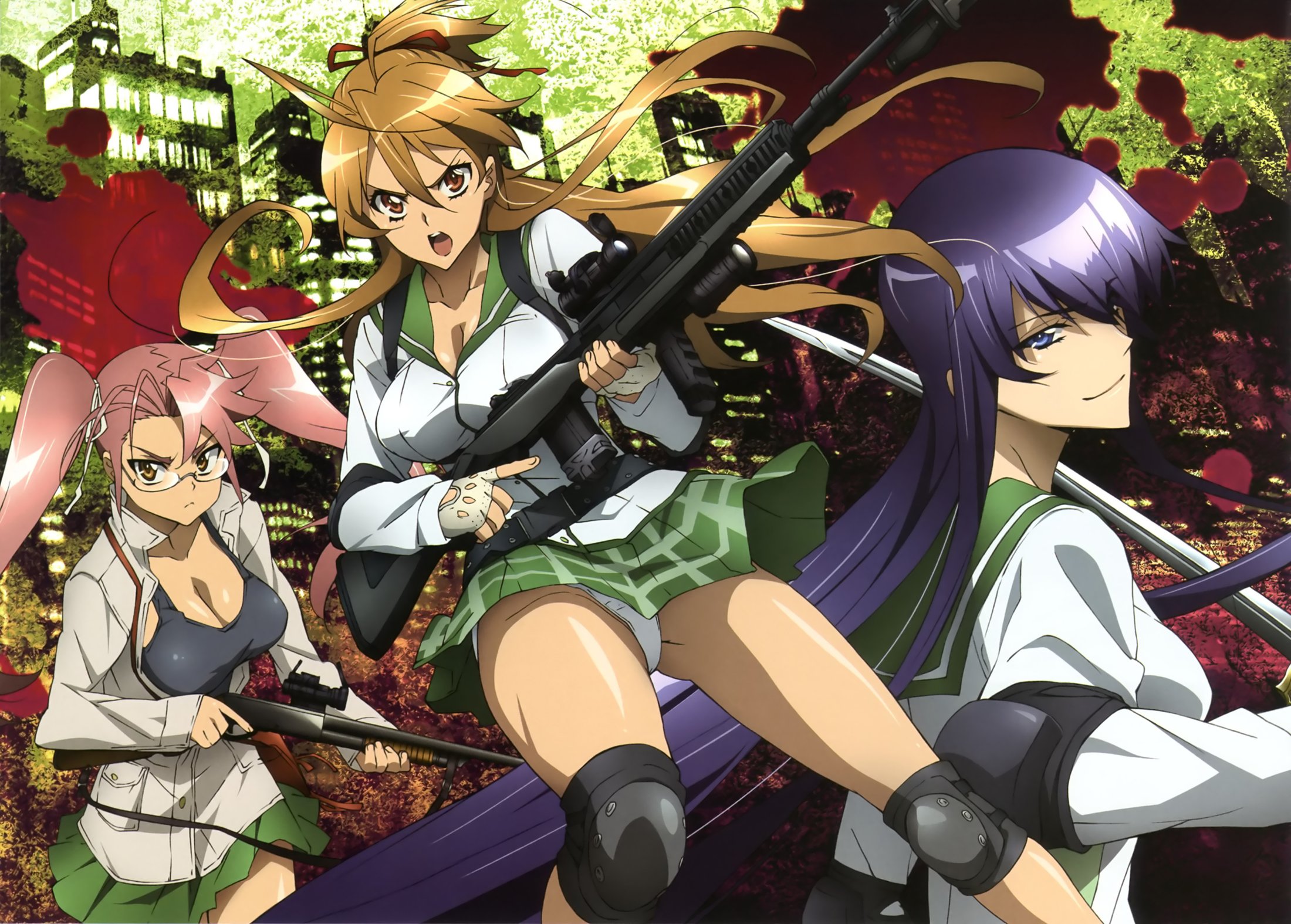 Fonds d'cran Manga High School of the dead 