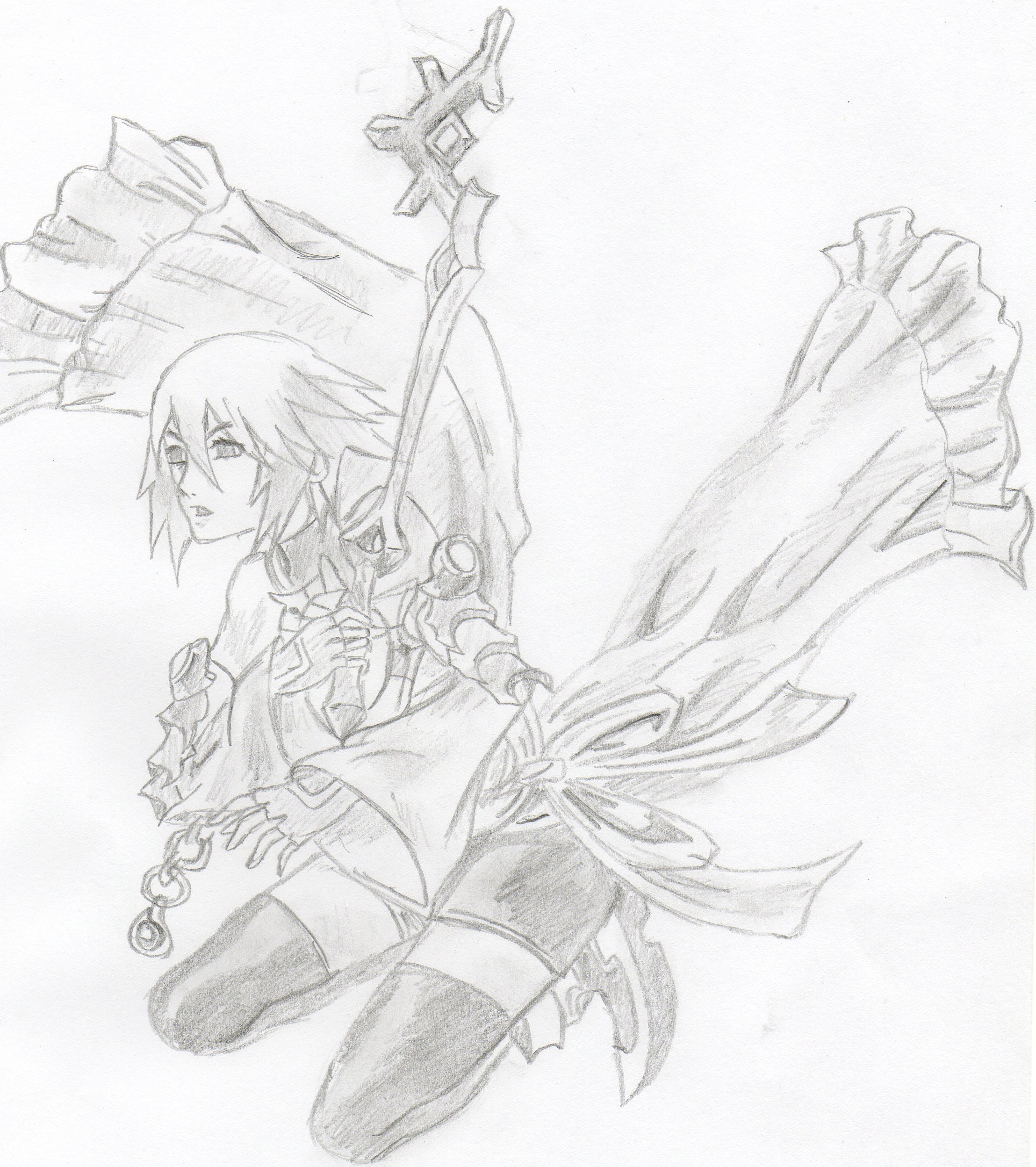 Fonds d'cran Art - Crayon Manga - Kingdom Hearts 