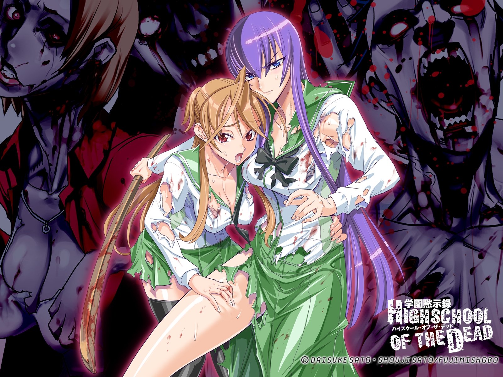 Fonds d'cran Manga High School of the dead 