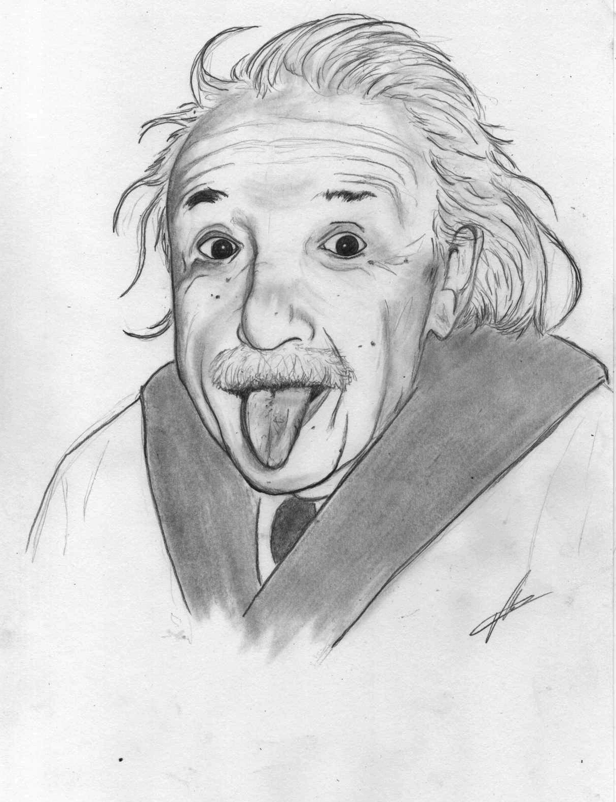 Fonds d'cran Art - Crayon Portraits Albert Einstein