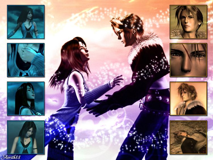 Fonds d'cran Jeux Vido Final Fantasy VIII Linoa et Squall