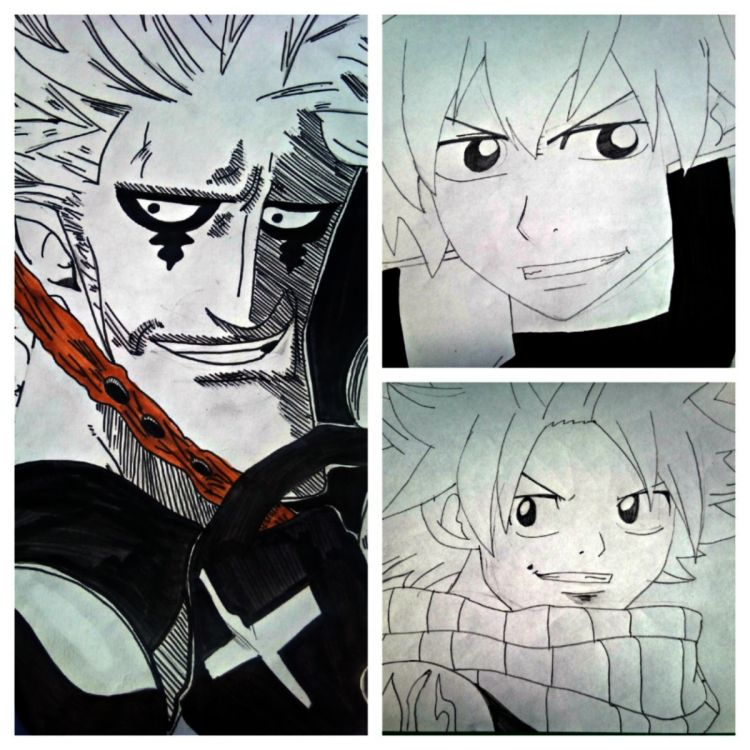 Wallpapers Art - Pencil Manga - Fairy Tail dessins fait avec quelques dificultes rencontrer .... mais j'ai reussit 