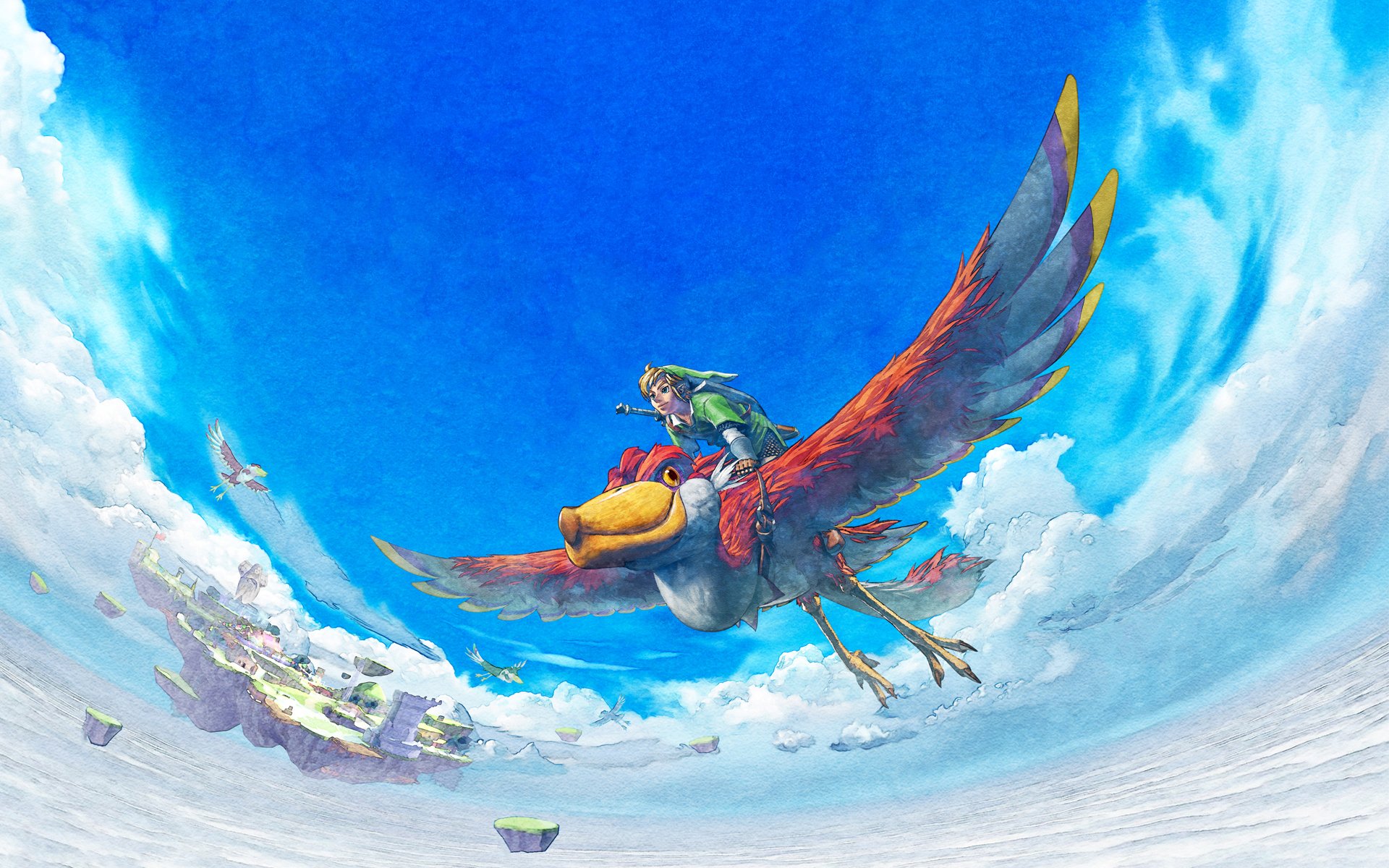 Fonds d'cran Jeux Vido The Legend Of Zelda - Skyward Sword Link in the sky