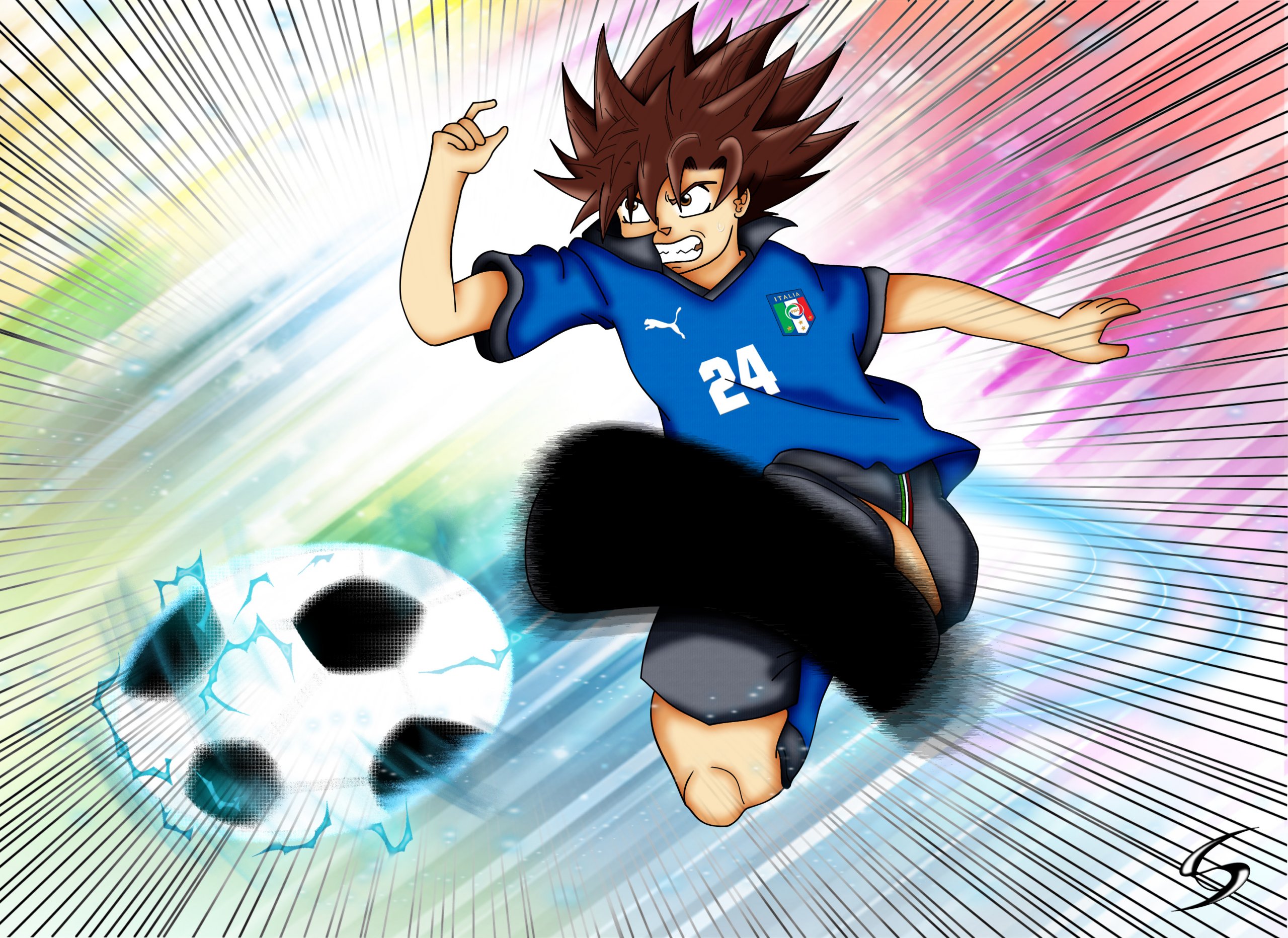 Wallpapers Digital Art Manga Footballeur