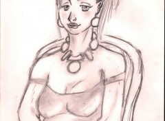  Art - Crayon Femme rasta