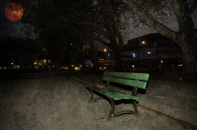 Fonds d'cran Art - Numrique Nature - Divers Un banc dans la nuit