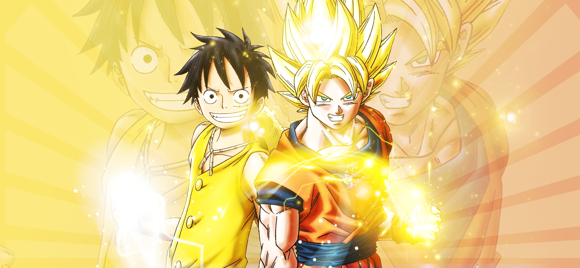 Fonds d'cran Manga Dragon Ball Z SonGoku x Luffy