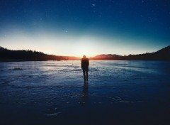  Nature Un homme sur la glace