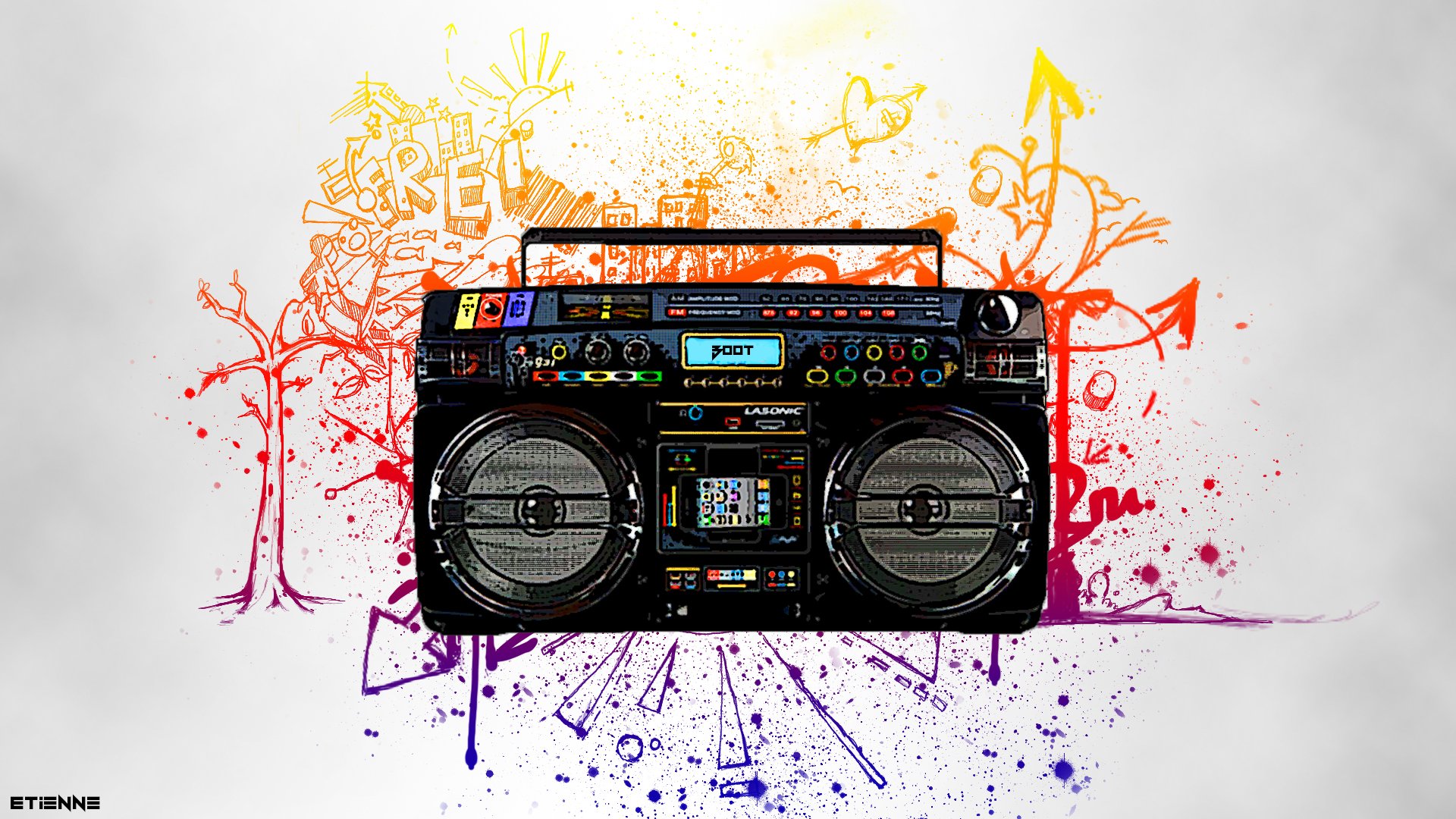 Wallpapers Digital Art Music Ghetto Blaster