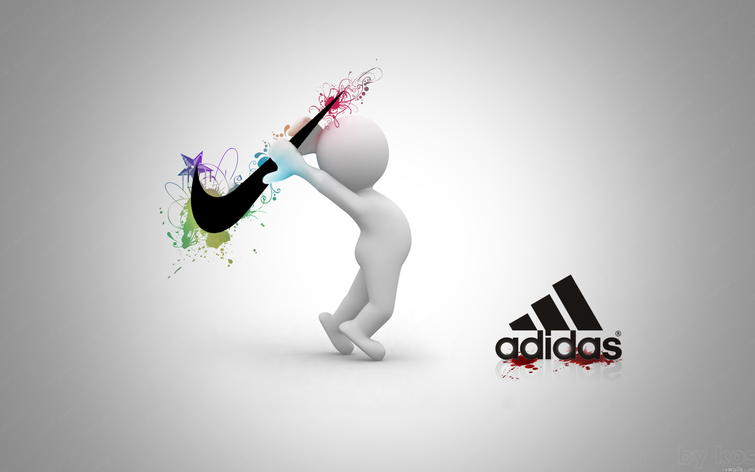 Fonds d'cran Grandes marques et publicit Adidas Adidas VS Nike