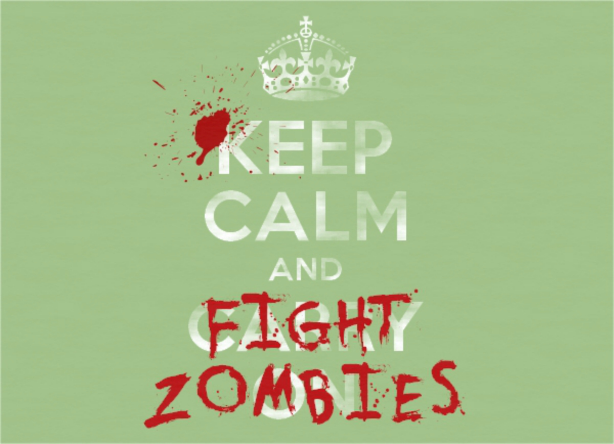 Wallpapers Fantasy and Science Fiction Zombies and Mummies Keep calm and fight zombies