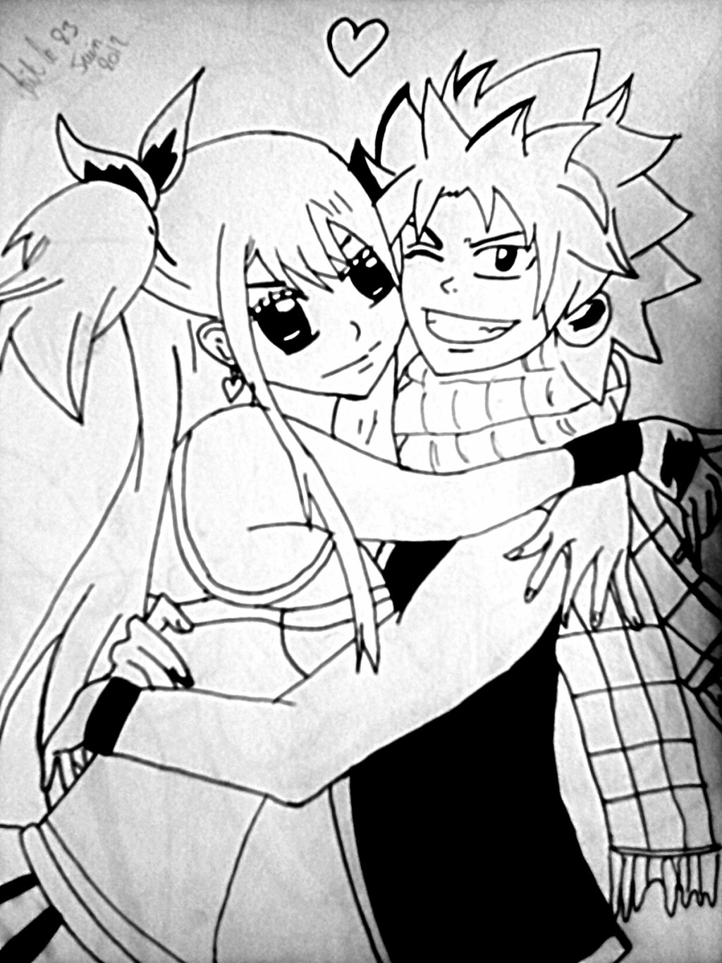 Wallpapers Art - Pencil Manga - Fairy Tail Lucy & Natsu de fairy tail 