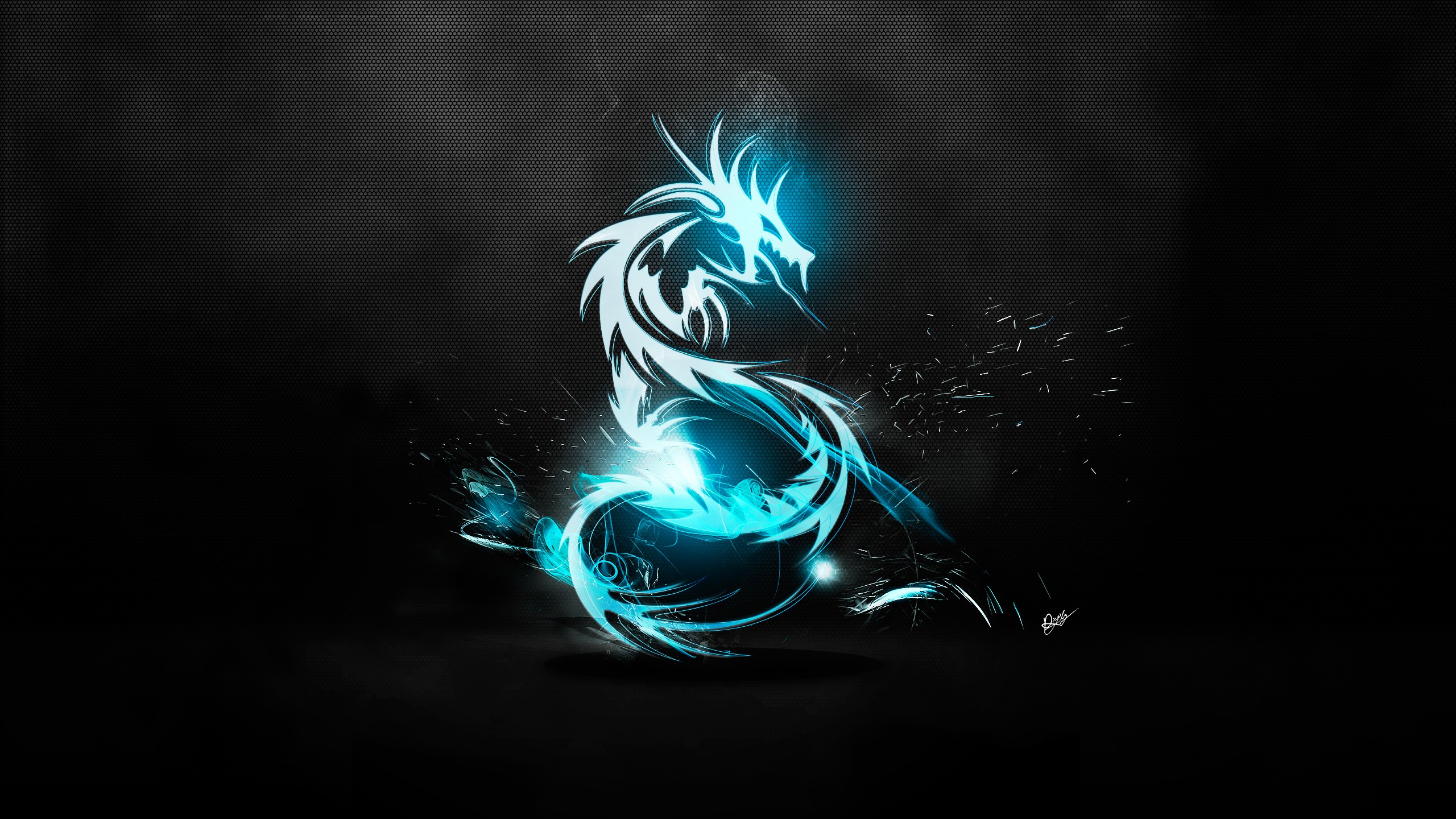 Wallpapers Digital Art Style Tribal Blue dragon