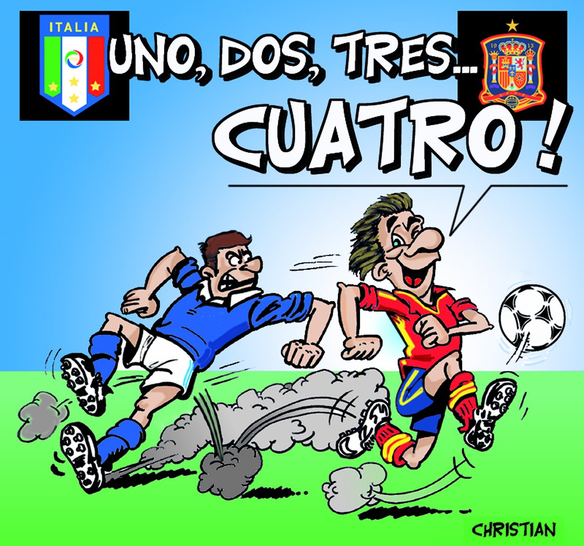 Wallpapers Humor Drawings L'Espagne finaliste de l'EURO 2012